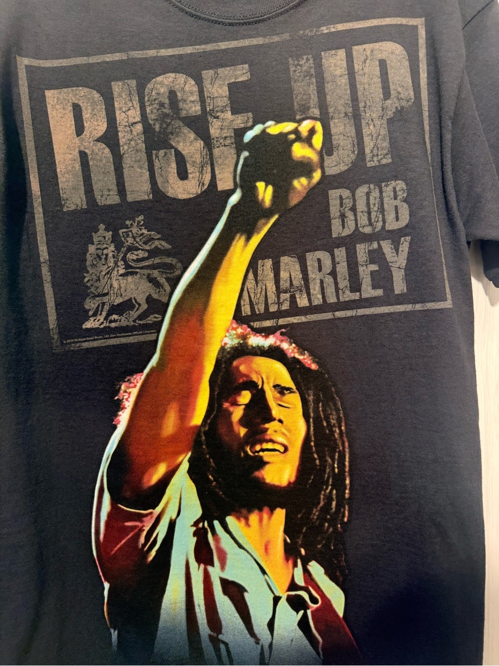 'Rise Up' Bob Marley Black Graphic T‑Shirt